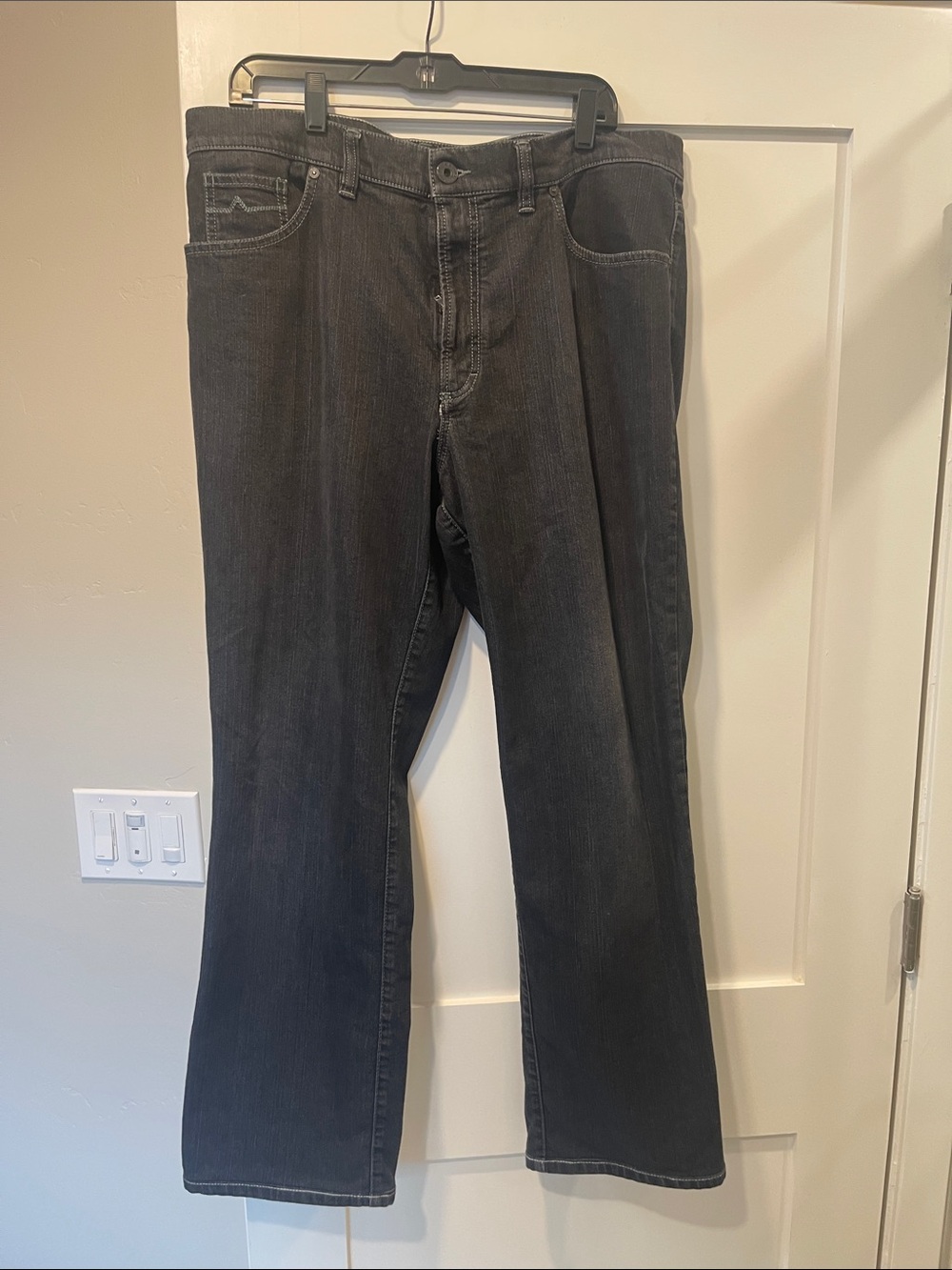 ALberto Men's Black Jeans - T400 Denim Comfort Fit 38x34